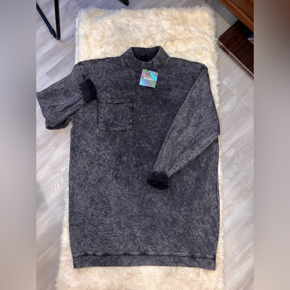Missguided, Charcoal, Sweater Dress, US 8